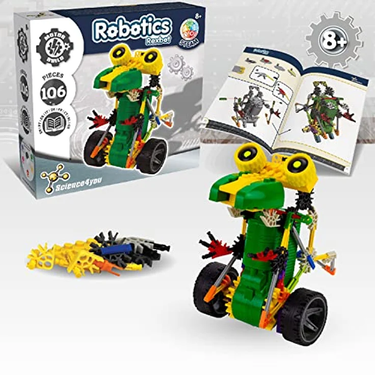 Science4you Robotik Rexbot, Roboter Bausatz mit 106 Teilen, Elektronik Baukasten für Kinder ab 8 Jahren – Bild 3