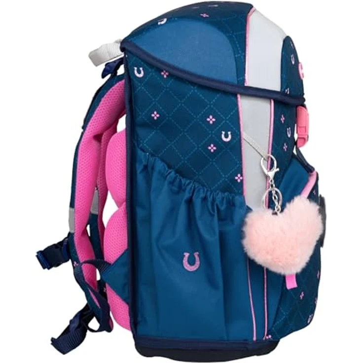 Belmil Maxi Schulranzen Set 5-teilig mit Brustgurt, ergonomisch, wasserabweisend, 22 L, für 1.-3. Klasse (Meet Your Horses) – Bild 4