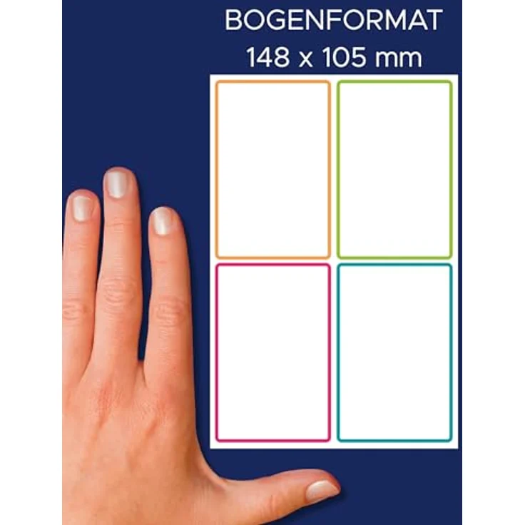 AVERY Zweckform NAME8C Namensaufkleber, wasserfest und spülmaschinengeeignet, 8 Stück (46x72mm, selbstklebende bunte Etiketten für Schule und Kindergarten) – Bild 4