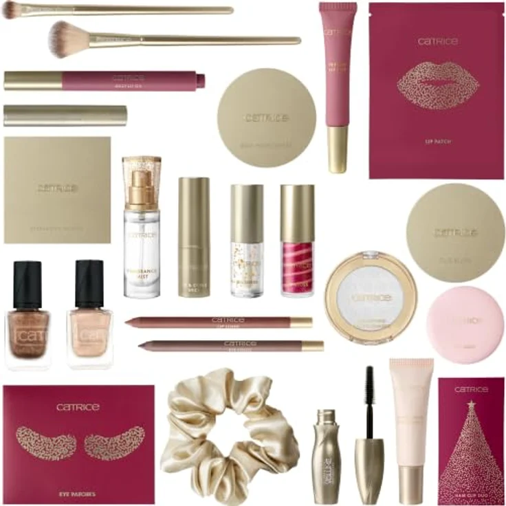 Catrice House of Gold Adventskalender, 24-teiliges Kosmetikset für Damen mit Lippenbalsamen, Lidschatten und mehr – Bild 3