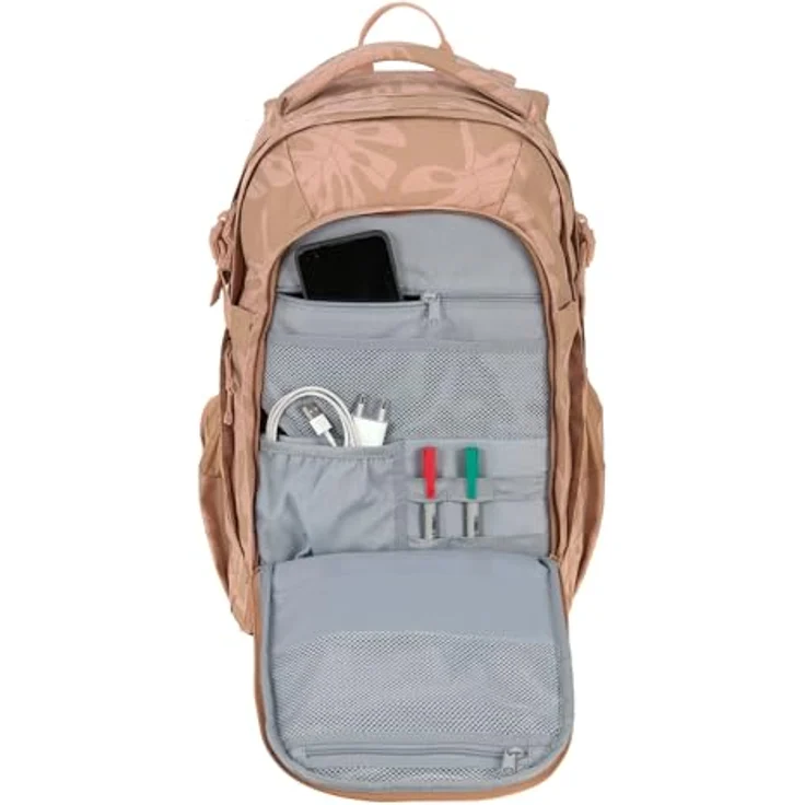 LÄSSIG BOLD Origin Schulrucksack, ergonomisch mit Reflektoren und höhenverstellbarem Rückenteil, 30 l, caramel – Bild 5
