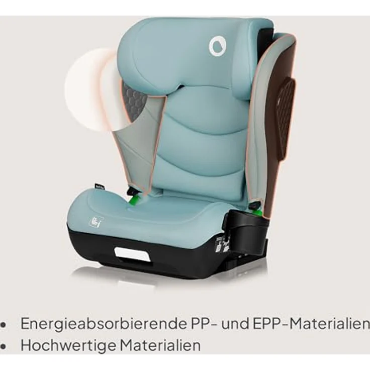 lionelo Autokindersitz NEAL I-SIZE, für Kinder von 100-150 cm, Isofix & Gurt, Getränkehalter, waschbarer Bezug – Bild 4
