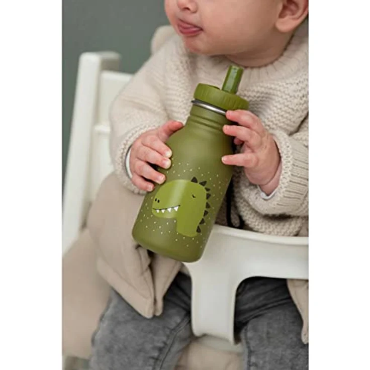 Trixie - Trinkflasche für Kinder aus Edelstahl 350ml - Mr. Dino (Dinosaurier) – Bild 5