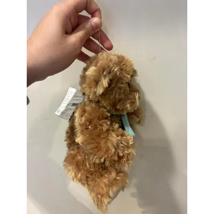 Bukowski Teddybär Ludwig, braun mit blauer Schleife, 25 cm, kuschelweicher Plüsch, handwaschbar bis 30°C – Bild 3