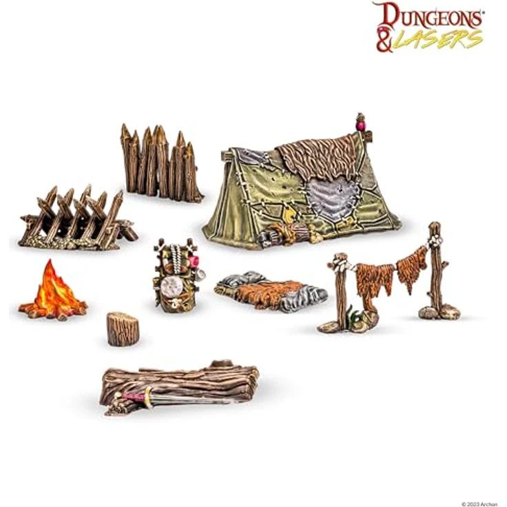 Archon Studio Dungeons & Lasers - The Elven Woods, Brettspiel mit detailliertem Wald-Setup und universeller Kompatibilität für RPG-Systeme – Bild 3