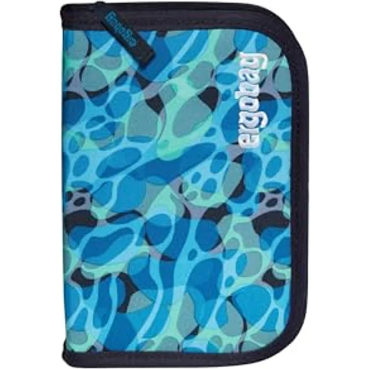ergobag Federmäppchen Set 22-teilig, Lyra Buntstifte, Stundenplan-Fach, Kleingeld Fach, Lineal AbtauchBär - Dunkelblau – Bild 1