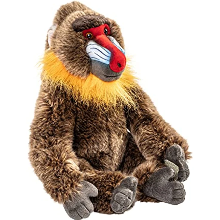 Uni-Toys - Mandrill mit Klettverschluss an den Händen - 29 cm (Höhe) - Plüsch-AFFE - Plüschtier, Kuscheltier – Bild 6