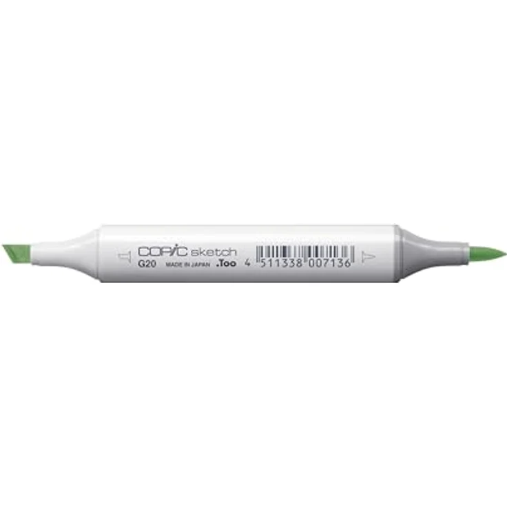 Copic Sketch Marker Typ G - 20, Wax White, professioneller Pinselmarker mit Super-Brush- und Medium-Broad-Spitze, schnelltrocknend – Bild 5