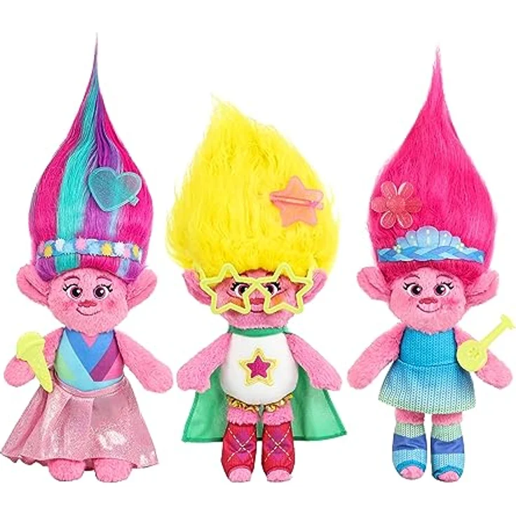 Little Live Pets Scruff-a-Luvs Trolls-Puppe, mit Enthüllung, waschbar und stylbar, 3 Varianten (Poppy, Viva, Poppy als Braut) – Bild 2