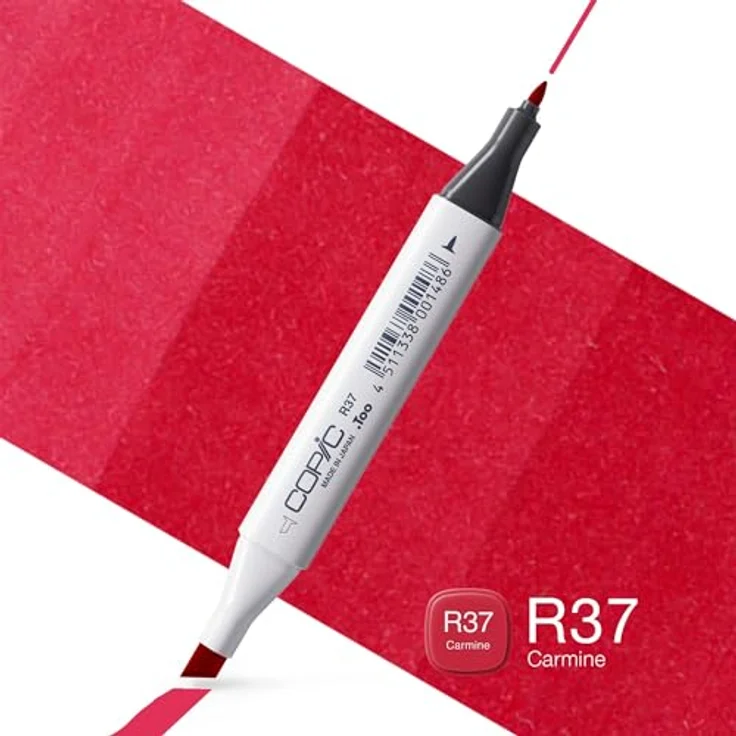 Copic Classic Marker Typ R - 37, Carmine, professioneller Layoutmarker mit dualem Spitzensystem, umweltfreundlich und schnelltrocknend – Bild 2