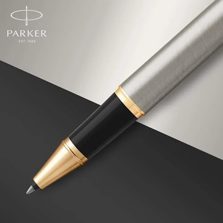 Parker Rollerball IM Brushed Metal, Schreibstift mit feiner Linienstärke, grau, nachfüllbar – Bild 4