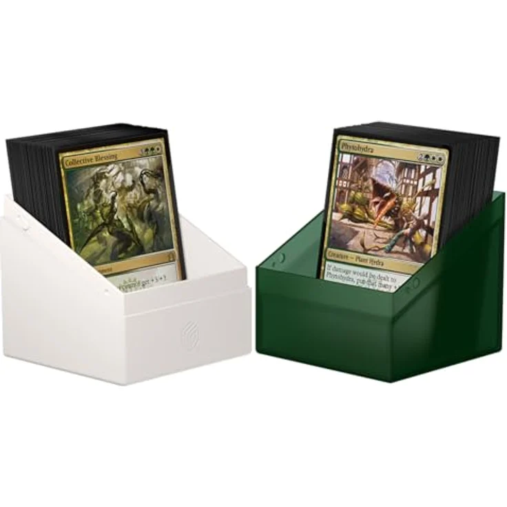 Ultimate Guard Boulder 100+ Magic: The Gathering "Guild Summit" - Selesnya, Kartenbox für bis zu 100 doppelt gesleevete Karten, Soft-Touch-Oberfläche mit Gildenwappen – Bild 4