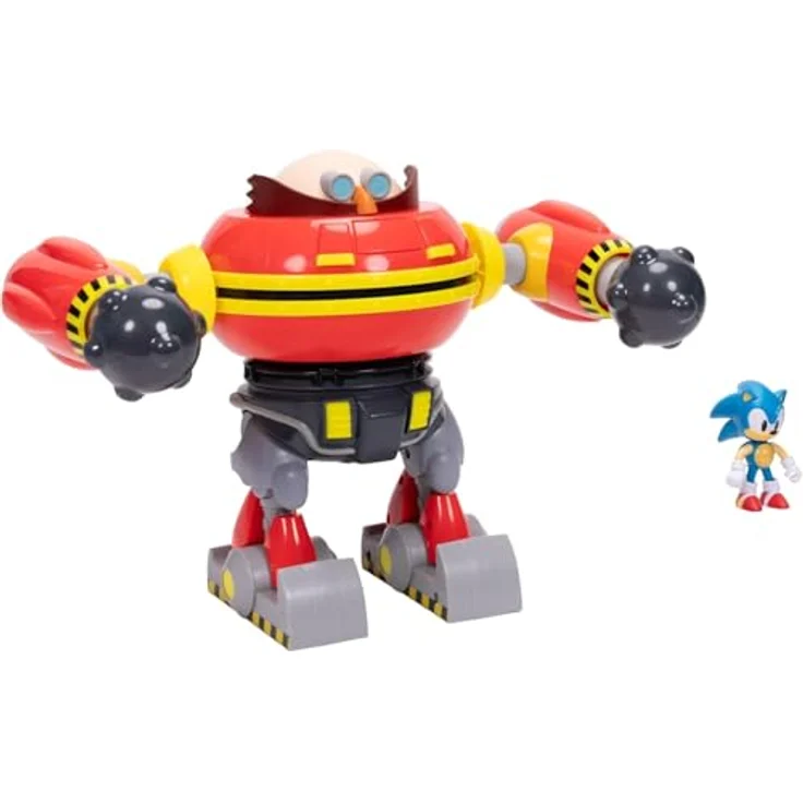 Sonic The Hedgehog – Riesiger Eggman-Roboter-Kampfset, 23 cm Spielset mit Sonic-Figur und projektilschießenden Kanonenarmen, offiziell lizenziert von Jakks Pacific – Bild 4