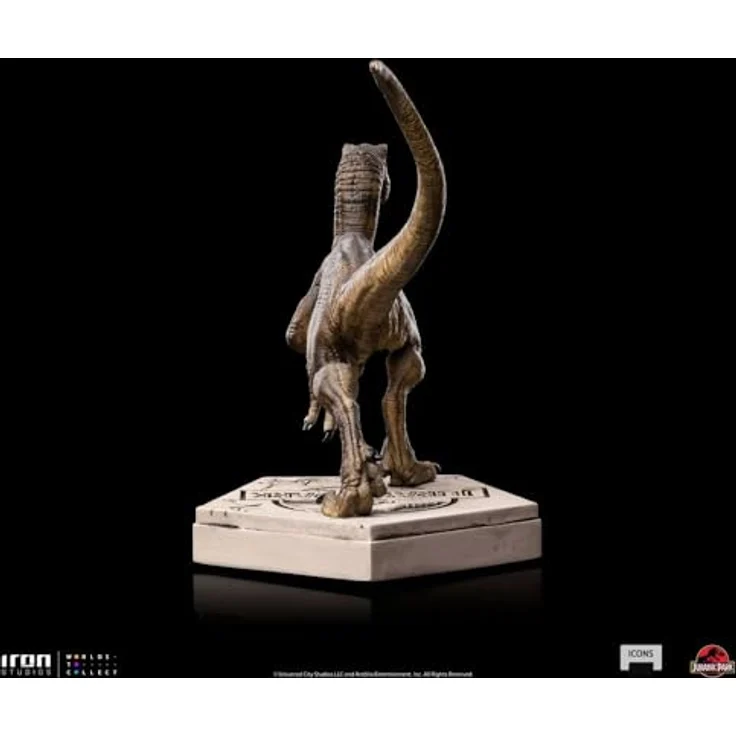 Iron Studios Jurassic Park - Velociraptor B - Detailreiche Resin Statue mit Logo-Base, 9 cm hoch – Bild 4