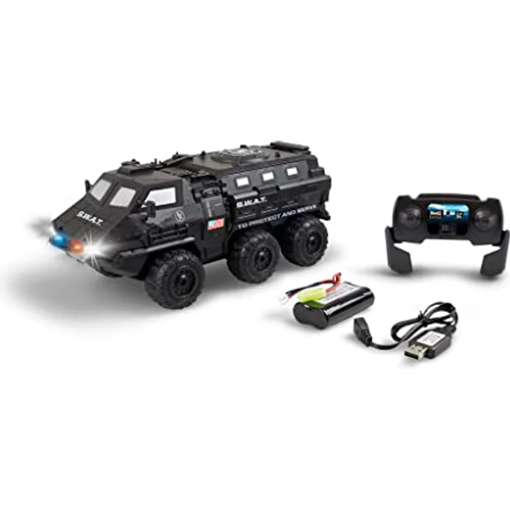 Revell Control I RC Truck S.W.A.T Tactical Truck I Ferngesteuerter RC Truck I mit Frontbeleuchtung und großen Gummireifen I für Kinder und Erwachsene ab 8 Jahren – Bild 1