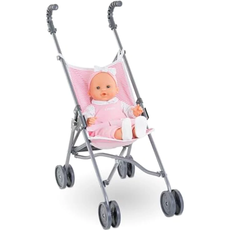 Corolle - Kinderwagen mit Gehstock, Rosa, Zubehör, für Puppen 36, 42 und 52 cm, ab 3 Jahren, 9000141640 – Bild 2