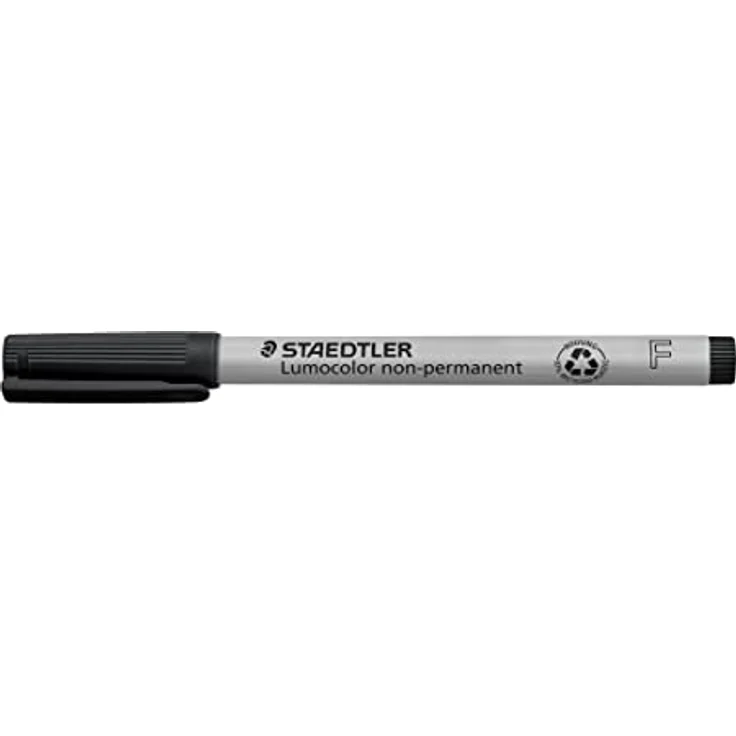 STAEDTLER Folienstift Lumocolor, non-permanent, wasserlöslich, F-Spitze mit Linienbreite ca. 0.6 mm, hohe Qualität, recyceltes Plastik, Set mit 8 Farben in STAEDTLER-Box, 316 WP8, Grau – Bild 3