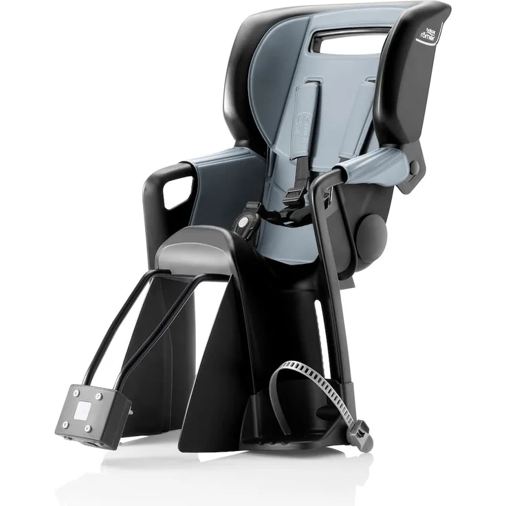 Britax Römer Jockey Pro Fahrradkindersitz, verstellbar mit Sicherheitsgurt, Stoßdämpfung & Speichenschutz – Harbour Blue