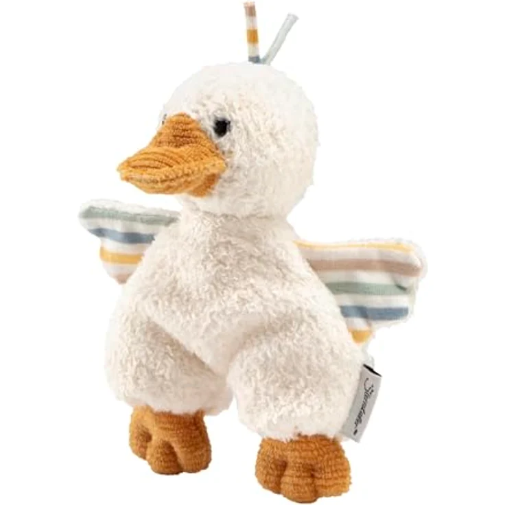 Sterntaler Spieltier, Kuscheltier Mini Ente Edda Lou, ideal für Babys, mit Rassel und Knopfaugen, blau – Bild 1