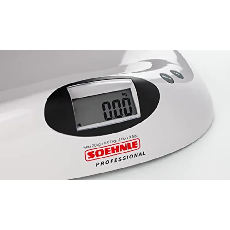 Soehnle Professional Babywaage 8310, Max. 20kg - 10g, LCD-Anzeige, tarierbar, energieeffizient, kompakt und mobil – Bild 3