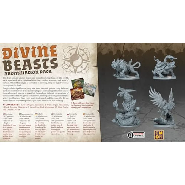 CMON Zombicide: White Death – Divine Beasts, Erweiterung für Kennerspiel, Dungeon Crawler, 1-6 Spieler, ab 14 Jahren, Spielzeit 60 Minuten, mehrsprachig – Bild 4