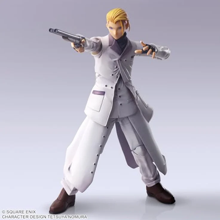 Square Enix CO, LTD. Rufus Shinra Figur, 14,5 cm Bring Arts aus Final Fantasy VII mit Pistole und austauschbaren Händen – Bild 4