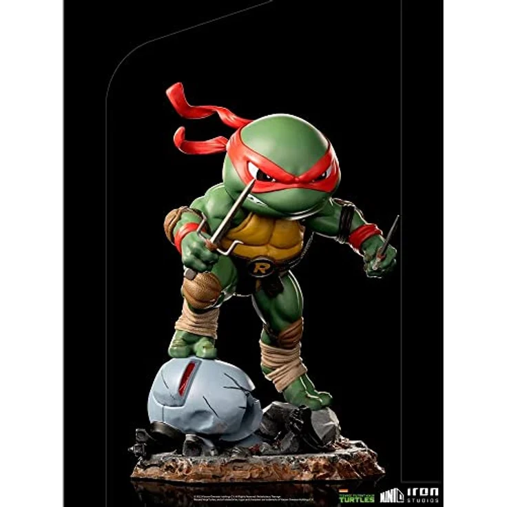 Iron Studios Teenage Mutant Ninja Turtles Mini Co. Raffaello, detailreiche Sammelfigur aus hochwertigem PVC, 16 cm hoch – Bild 7