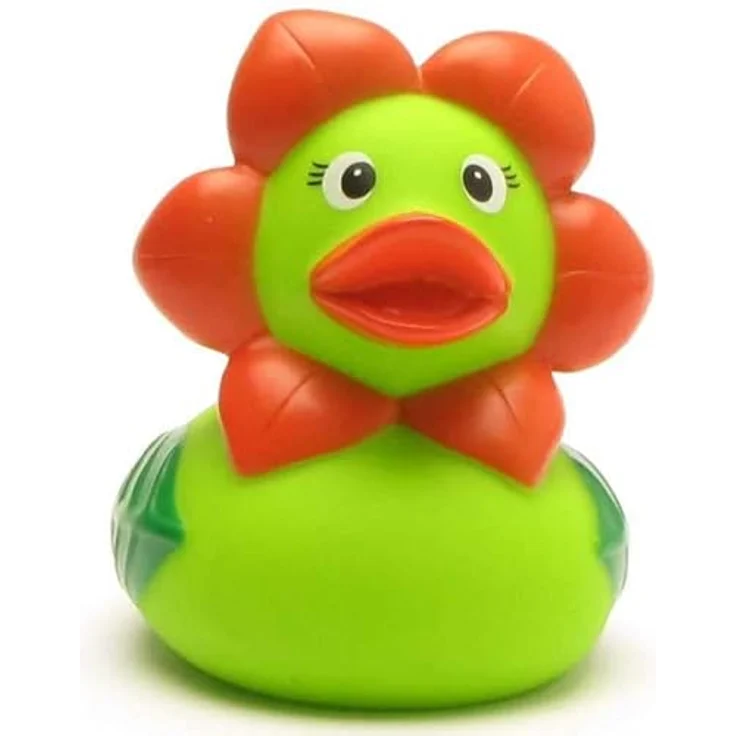 Duckshop Badeente - personalisierbar (Blume Ente) mit eigenem Wunschtext, 8 cm – Bild 5