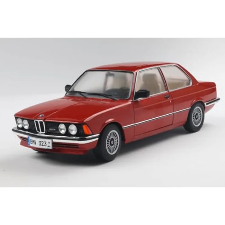 Solido 1:18 BMW E21 323I, Die-Cast Modellfahrzeug in kastanienrot met. mit Kunststoffsockel und Fensterkarton