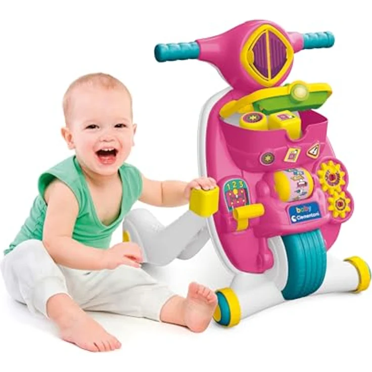 Clementoni Baby Valentina Scooterina Primi Passi 2 in 1 Aufsitzroller, Pink – Bild 4