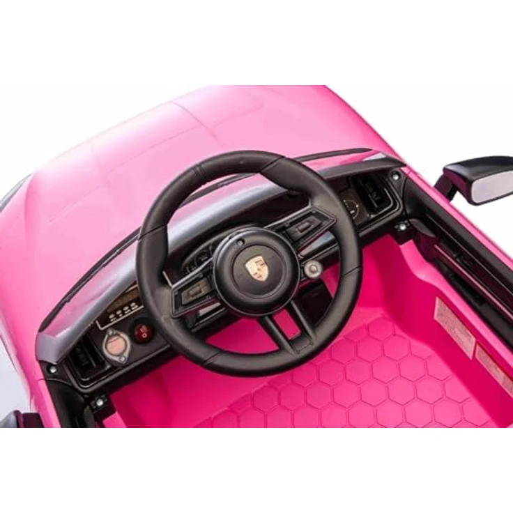 Beneo Motors Porsche Cayenne Kinder Elektroauto 12V lizenziert, Einzelsitz mit Lithium-Batterie, 2x25W Motoren, 2,4GHz Fernbedienung, MP3 USB/AUX, LED-Lichter, Federung, Rosa – Bild 2