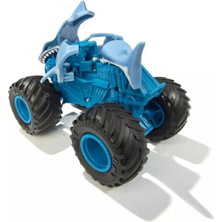 Monster Jam Megalodon Smash & Bash, Die-Cast Monster Truck im Maßstab 1:64 mit Crash & Reset Action, Kinderfreundlich – Bild 5