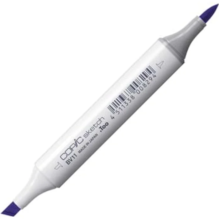 Copic Sketch Marker Typ BV - 11, Soft Violet, professioneller Pinselmarker mit Super-Brush- und Medium-Broad-Spitze, schnelltrocknend, wischfest – Bild 4