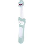 MAM Baby's Brush, Baby Zahnbürste mit kurzem Griff zum einfachen Halten, Kinderzahnbürste zur sanften Zahnreinigung, ab 6+ Monate, türkis, 1 stück (1 erPack)