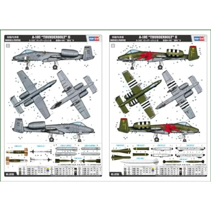 Hobbyboss 81796 1/48 A-10C Thunderbolt II Modellbausatz, Mehrfarbig – Bild 4