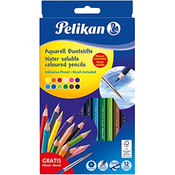 Pelikan 700672 Buntstifte Aquarell, 12 Stück – Bild 2