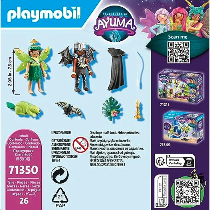 PLAYMOBIL 71350 Forest Fairy & Bat mit Seelentieren Spielset, 26-teilig mit abnehmbaren Feenflügeln, Mehrfarbig – Bild 3