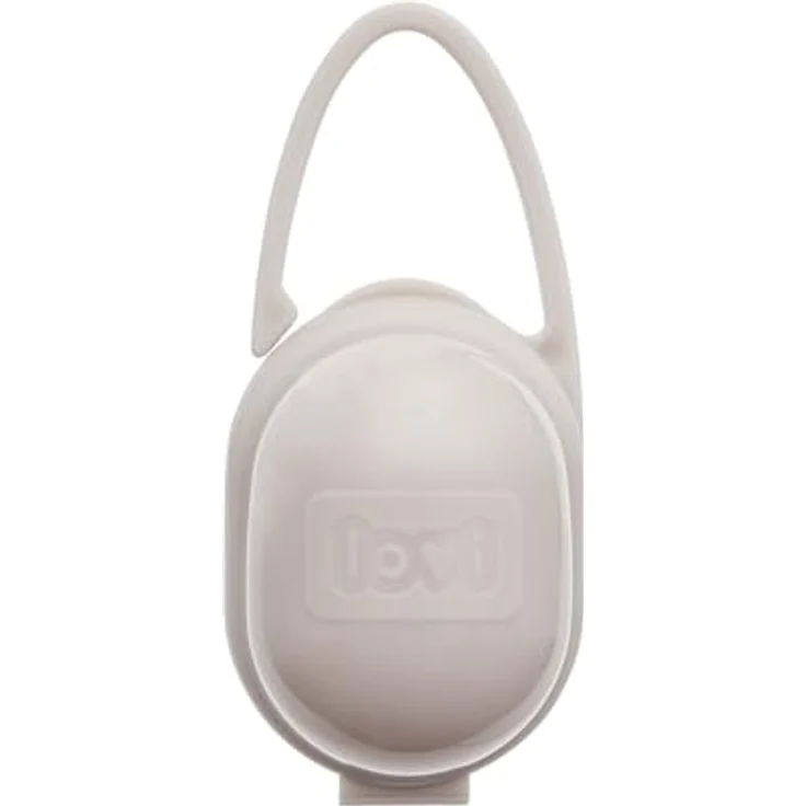 LOVI Schnullerhalter Beige, 0 Monate+, Zwei praktische Griffe, Universal, Leicht zu waschen, BPA-frei, Beige – Bild 2