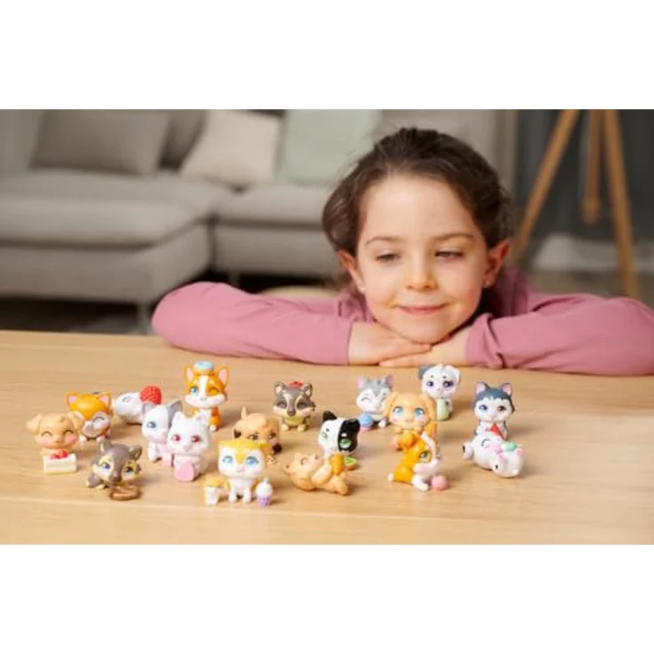 Simba Kawaii Pups Sammelfigur, Hündchen (4,5 cm) mit Mini-Lebensmittel & Sammelkarte, Überraschungsbecher, 18-Fach sortiert, ab 3 Jahren – Bild 5