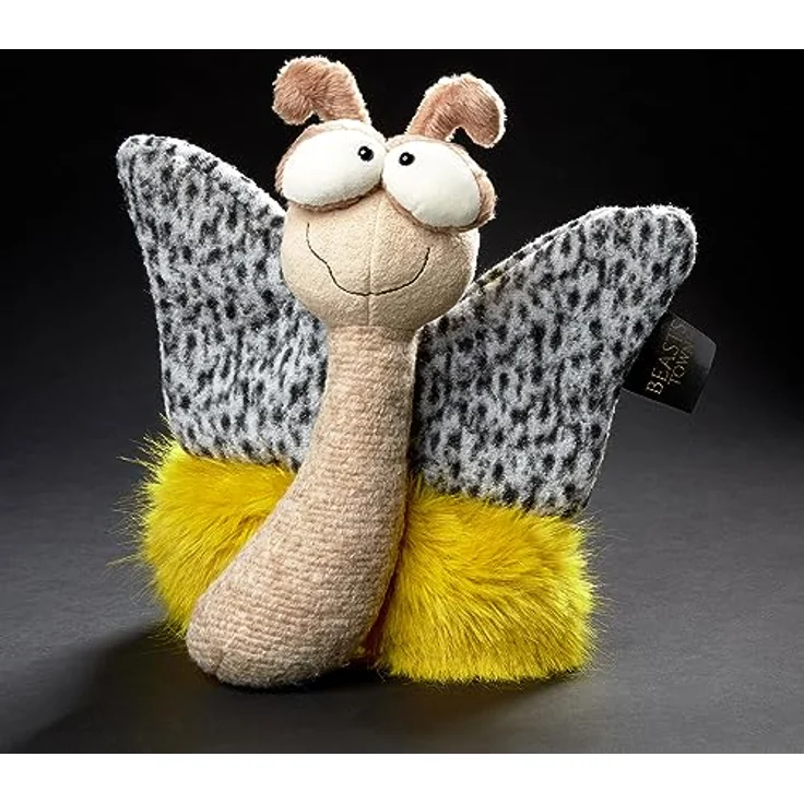 sigikid Plüschtier Happy Day, BeastsTown, Kuscheltier zum Sammeln und Schmusen, Beige/Gelb/Schmetterling – Bild 5