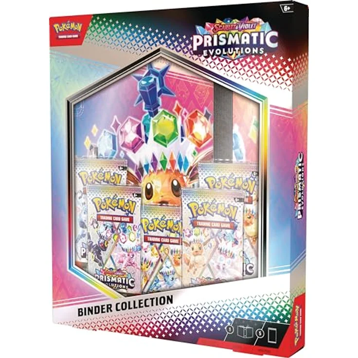 Nintendo Pokémon TCG: SV8.5 Prismatic Evolutions - Binder Collection, mit 378 Karten Platzierungsfach – Bild 3