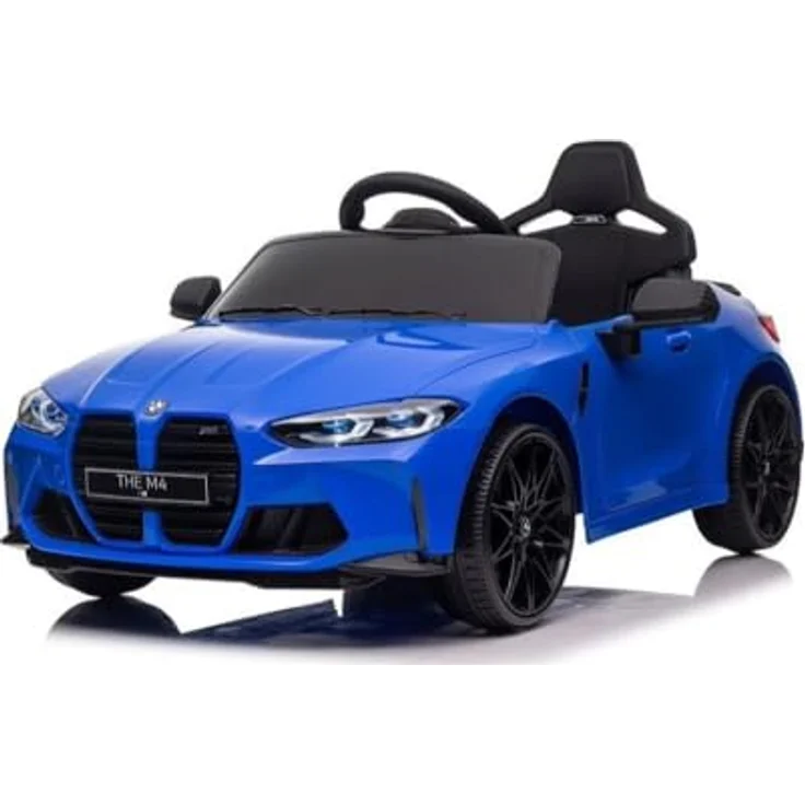 schnaeppchenmeile-online Kinder Elektroauto BMW M4, 12 Volt Zwei Motoren+Audio+LED+FB blau – Bild 1