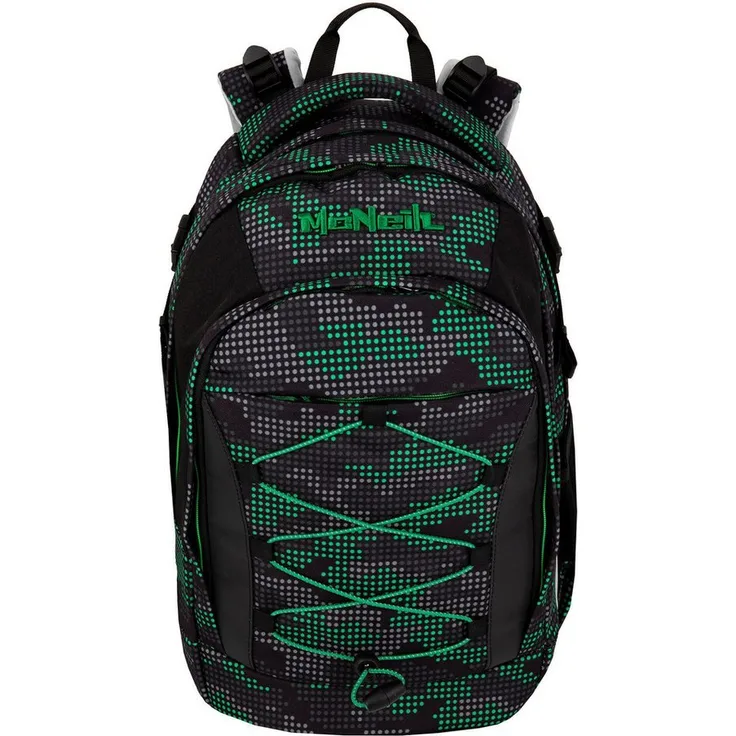 McNeill Schulrucksack LUCA, Polyester, 28 l Volumen, Farbe Grid, mit Beckengurt und Brustgurt