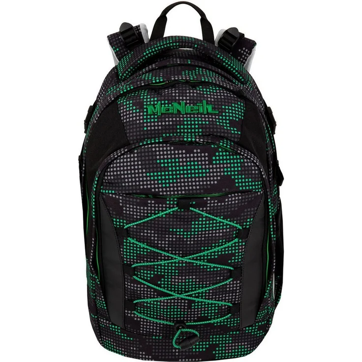 McNeill Schulrucksack LUCA, Polyester, 28 l Volumen, Farbe Grid, mit Beckengurt und Brustgurt