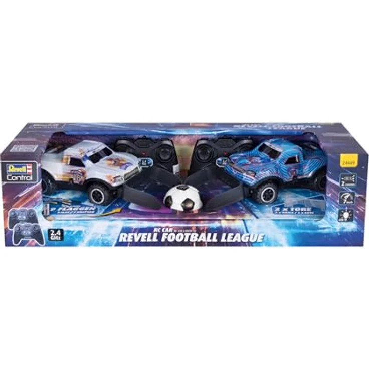 Revell Control RC-Auto RC Cars Revell, Ferngesteuerte Autos mit LED Beleuchtung, Fußballspiel-Set – Bild 2