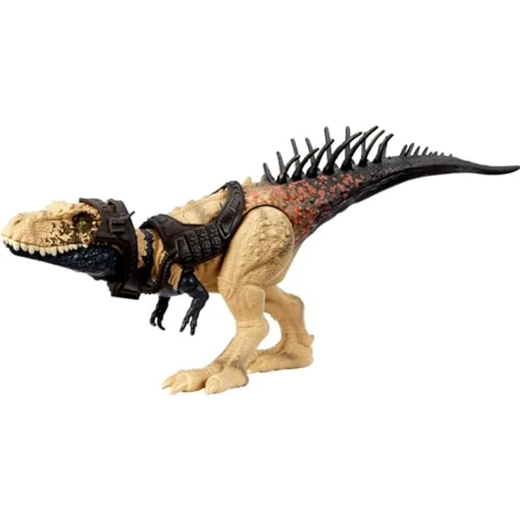 Jurassic World Dinosaurier-Spielzeug, Bistahieversor Gigantic Trackers große Spezies Actionfigur mit Angriffsbewegung und Tracking-Ausrüstung, digitaler Spielspaß, HLP27 – Bild 1