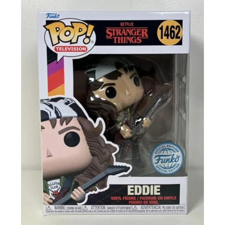 Funko Pop! TV: Stranger Things - Hunter Eddie mit Guitar - Metallisch - Vinyl-Sammelfigur, 9,5 cm, offizielles Merchandise für Klassiker-Fans – Bild 2