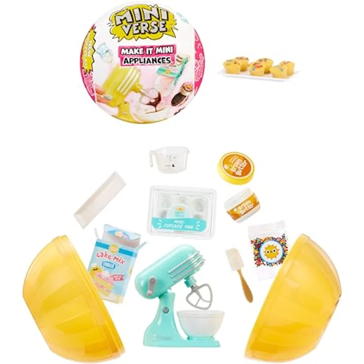 MGA Miniverse-Mini Appliances S2 0, Miniatur-Küchengeräte Set mit Softeismaschine, Zuckerwatte-Automat, Eis-Crusher und Küchenmaschine, verschiedene Farben – Bild 1