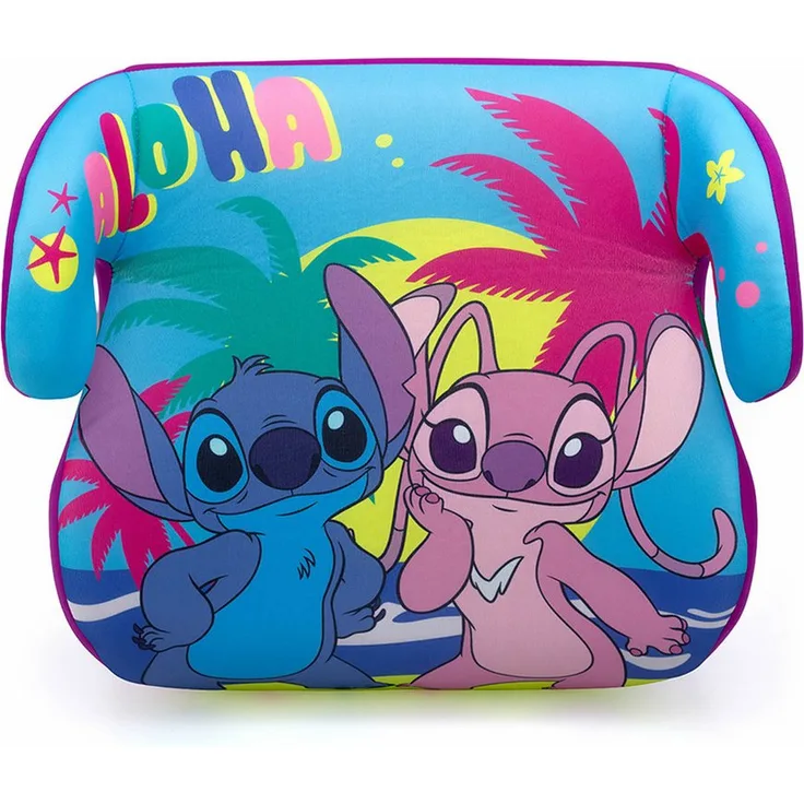 Stitch Kindersitzerhöhung Disney, Sitzerhöhung für Kinder 125–150 cm, R129, ergonomische Form, abnehmbarer Bezug, mehrfarbig
