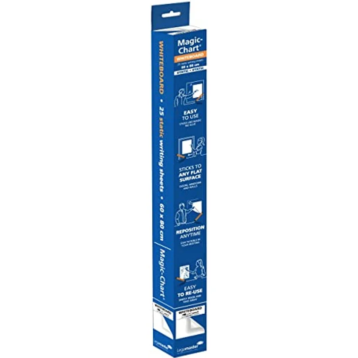 LEGAMASTER Magic-Chart Whiteboard-Folie, 600 mm x 800 mm, selbstklebend und abwischbar, weiß – Bild 3